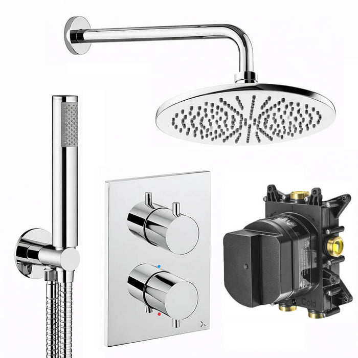 Crosswater Crossbox Shower Set 3 with Fixed Head & Handset