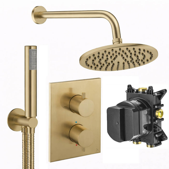 Crosswater Crossbox Shower Set 3 with Fixed Head & Handset