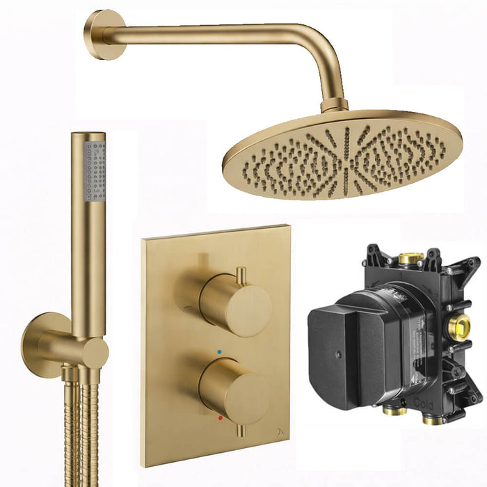 Crosswater Crossbox Shower Set 3 with Fixed Head & Handset