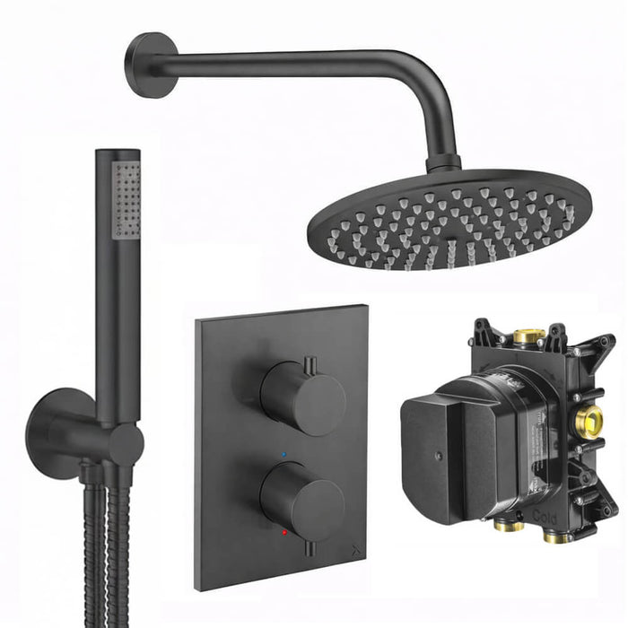 Crosswater Crossbox Shower Set 3 with Fixed Head & Handset
