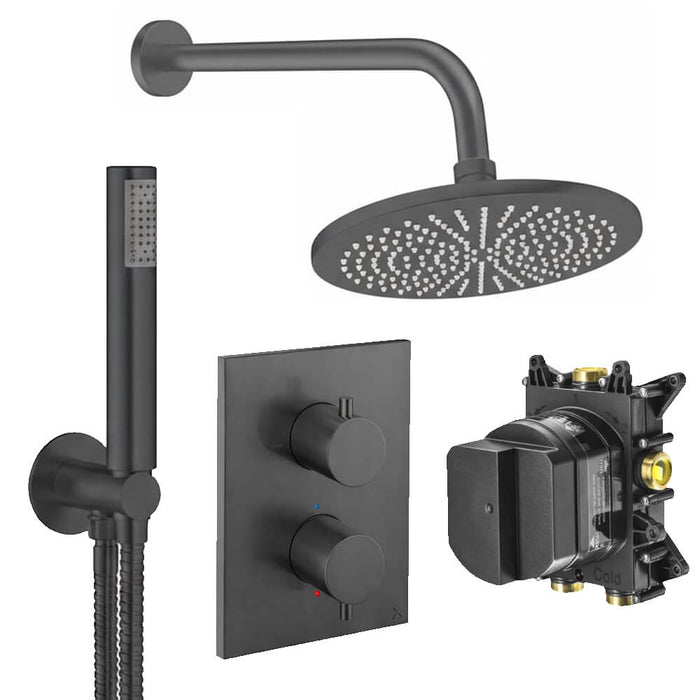 Crosswater Crossbox Shower Set 3 with Fixed Head & Handset