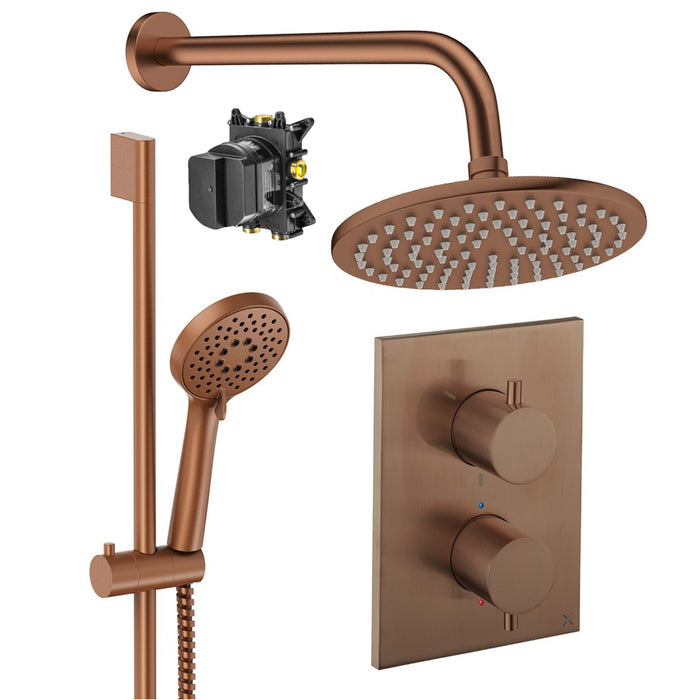 Crosswater Crossbox Shower Set 4 with Fixed Head & Handset