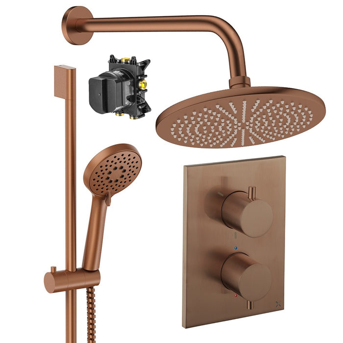 Crosswater Crossbox Shower Set 4 with Fixed Head & Handset