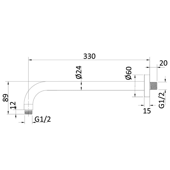 Crosswater Crossbox Shower Set 4 with Fixed Head & Handset