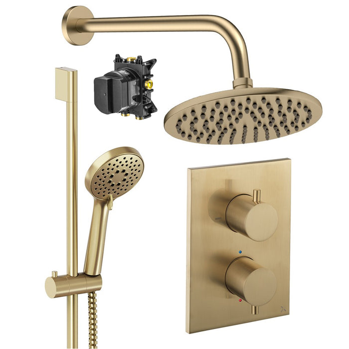 Crosswater Crossbox Shower Set 4 with Fixed Head & Handset