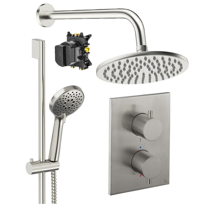 Crosswater Crossbox Shower Set 4 with Fixed Head & Handset