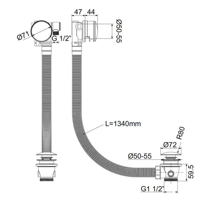 Crosswater Crossbox Shower Set 5 with Handset & Bath Filler