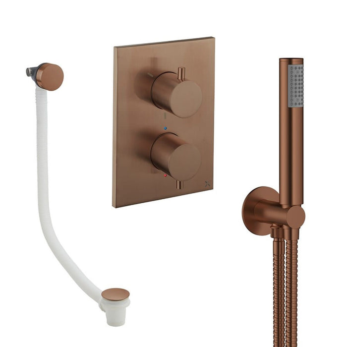 Crosswater Crossbox Shower Set 7 with Fixed Head & Bath Filler