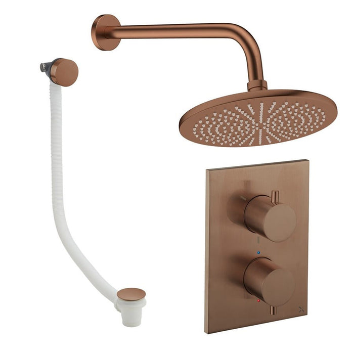 Crosswater Crossbox Shower Set 7 with Fixed Head & Bath Filler