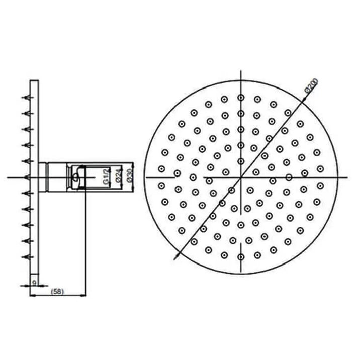Crosswater Crossbox Shower Set 7 with Fixed Head & Bath Filler
