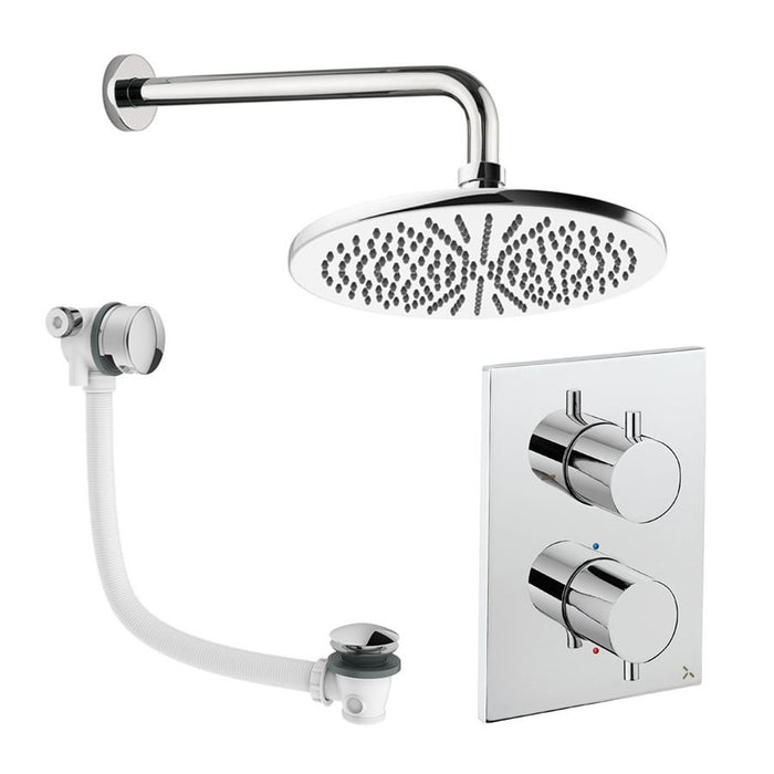 Crosswater Crossbox Shower Set 7 with Fixed Head & Bath Filler