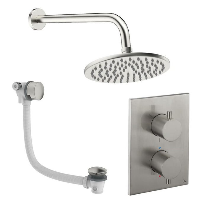 Crosswater Crossbox Shower Set 7 with Fixed Head & Bath Filler