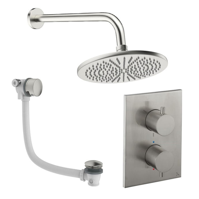 Crosswater Crossbox Shower Set 7 with Fixed Head & Bath Filler