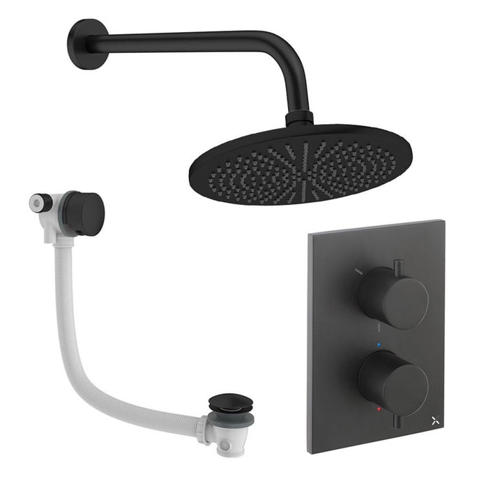 Crosswater Crossbox Shower Set 7 with Fixed Head & Bath Filler
