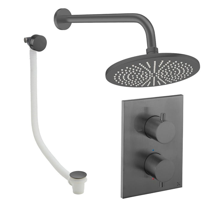 Crosswater Crossbox Shower Set 7 with Fixed Head & Bath Filler