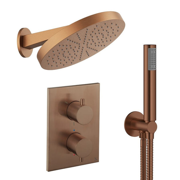 Crosswater Crossbox Shower Set 8 with Fixed Head & Handset
