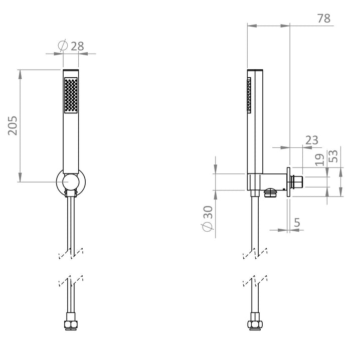Crosswater Crossbox Shower Set 8 with Fixed Head & Handset