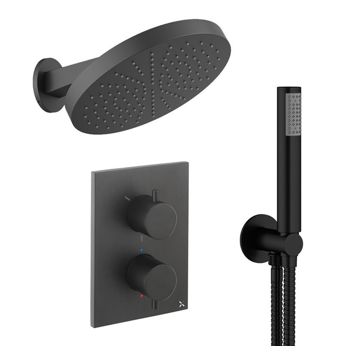Crosswater Crossbox Shower Set 8 with Fixed Head & Handset
