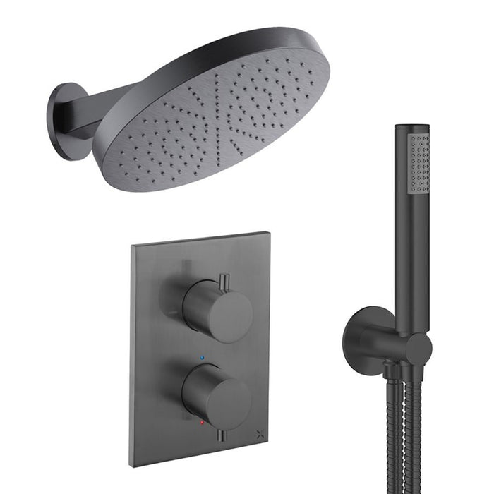 Crosswater Crossbox Shower Set 8 with Fixed Head & Handset