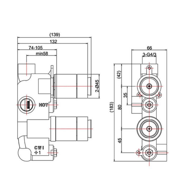 Crosswater Design Fixed Head Shower Set 1
