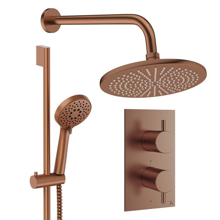 Crosswater Design Shower Set 4 with Fixed Head & Handset