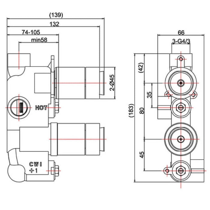 Crosswater Design Shower Set 4 with Fixed Head & Handset