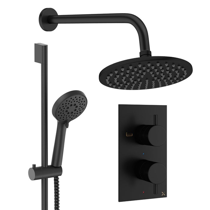 Crosswater Design Shower Set 4 with Fixed Head & Handset