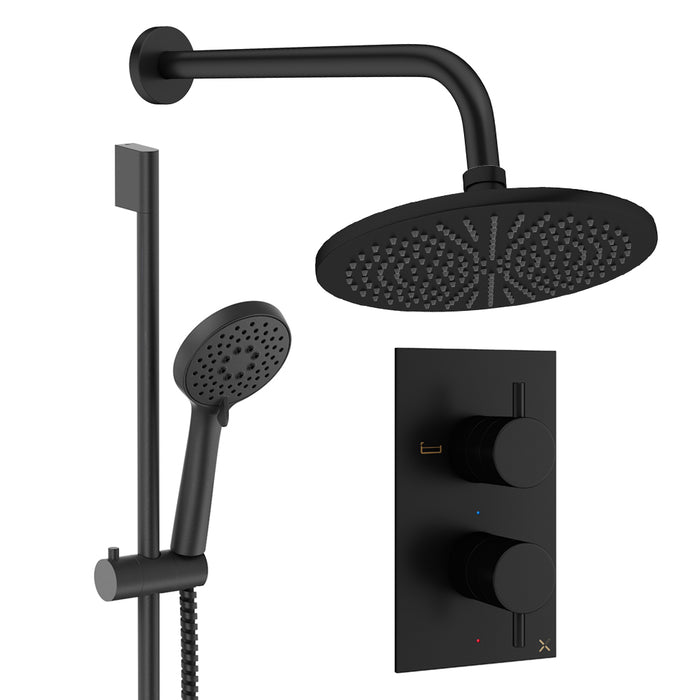 Crosswater Design Shower Set 4 with Fixed Head & Handset