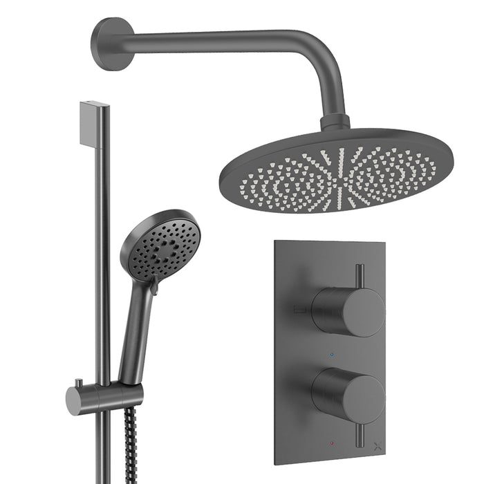 Crosswater Design Shower Set 4 with Fixed Head & Handset