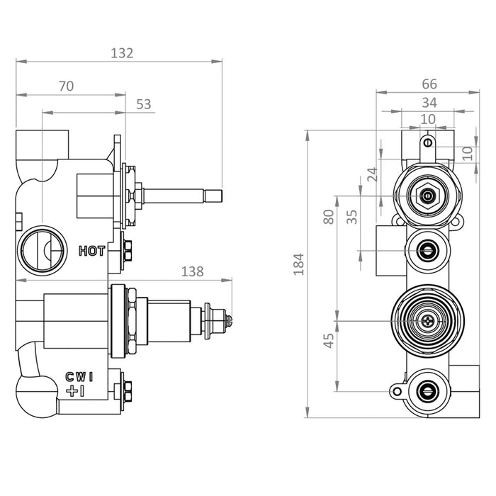 Crosswater Design Shower Set 6 with Handset & Bath Filler
