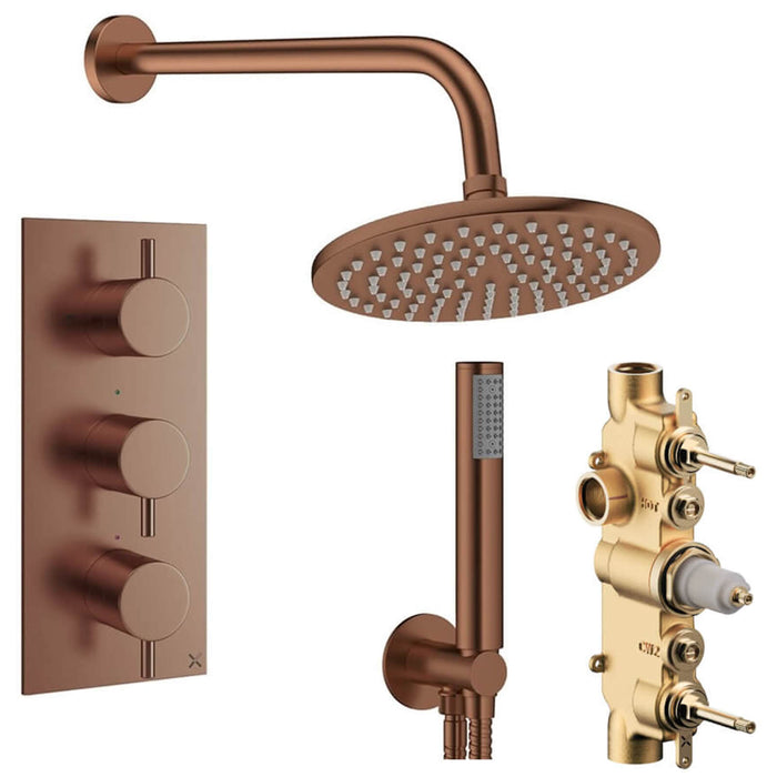 Crosswater Design Shower Set 7 with Fixed Head & Handset