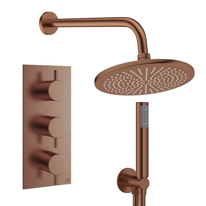 Crosswater Design Shower Set 7 with Fixed Head & Handset