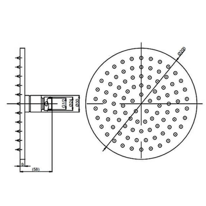 Crosswater Design Shower Set 7 with Fixed Head & Handset