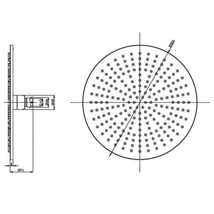 Crosswater Design Shower Set 7 with Fixed Head & Handset