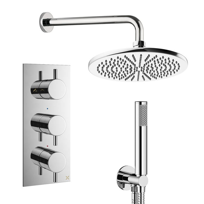 Crosswater Design Shower Set 7 with Fixed Head & Handset