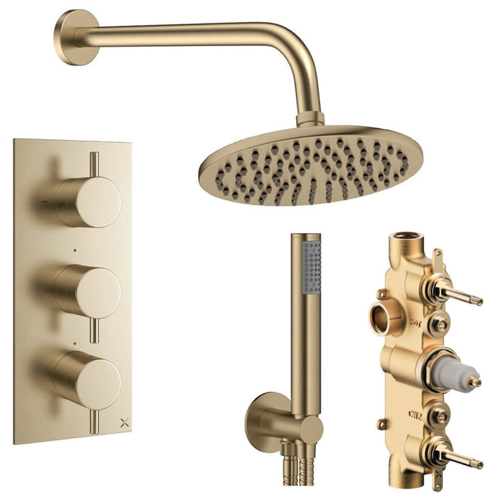 Crosswater Design Shower Set 7 with Fixed Head & Handset