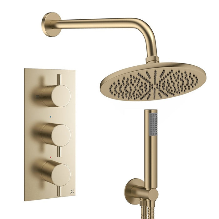 Crosswater Design Shower Set 7 with Fixed Head & Handset