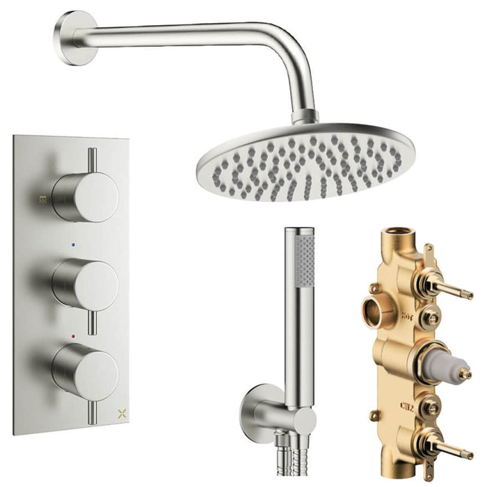 Crosswater Design Shower Set 7 with Fixed Head & Handset