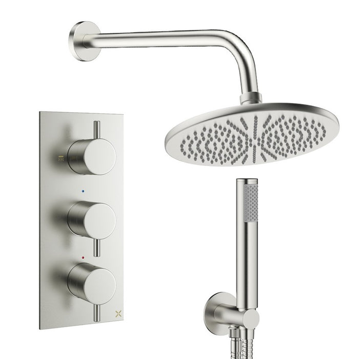 Crosswater Design Shower Set 7 with Fixed Head & Handset