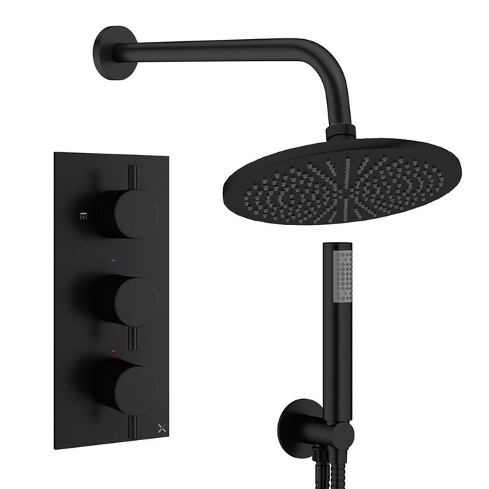 Crosswater Design Shower Set 7 with Fixed Head & Handset