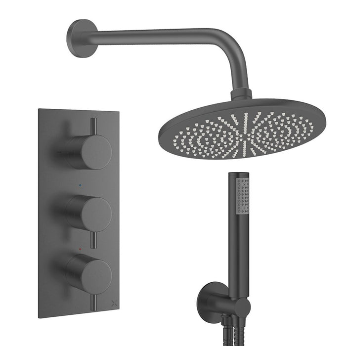 Crosswater Design Shower Set 7 with Fixed Head & Handset