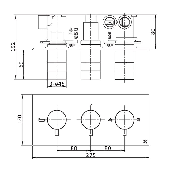 Crosswater Design 3 Outlet Shower Set 8