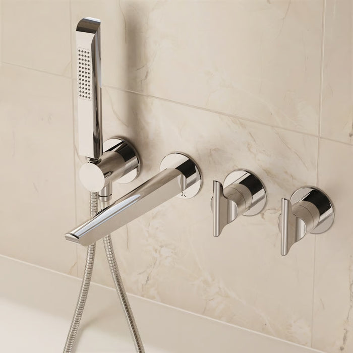 Crosswater Foile Module 2 Outlet 2 Handle Concealed Shower Valve With Bath Spout And Handset