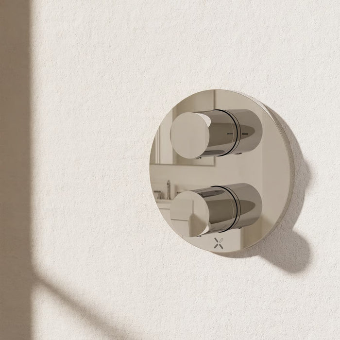 Crosswater Lazo 2 Outlet Thermostatic Concealed Shower Valve And Trim With Crossbox