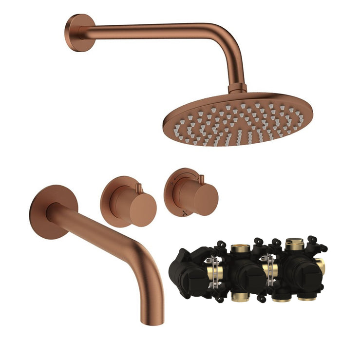 Crosswater Module Shower Set 3 with Fixed Head & Bath Spout