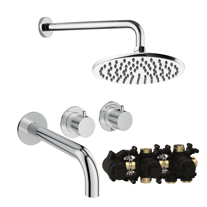 Crosswater Module Shower Set 3 with Fixed Head & Bath Spout