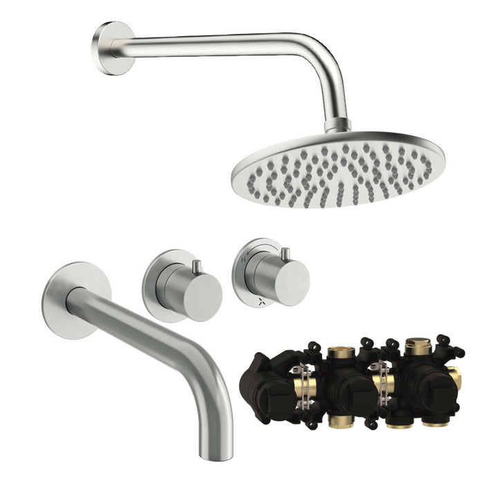 Crosswater Module Shower Set 3 with Fixed Head & Bath Spout