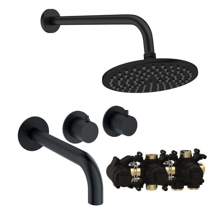 Crosswater Module Shower Set 3 with Fixed Head & Bath Spout