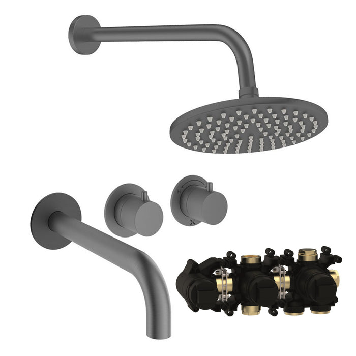 Crosswater Module Shower Set 3 with Fixed Head & Bath Spout