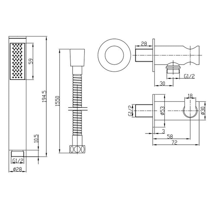 Crosswater Module 3 Outlet Shower Set 6